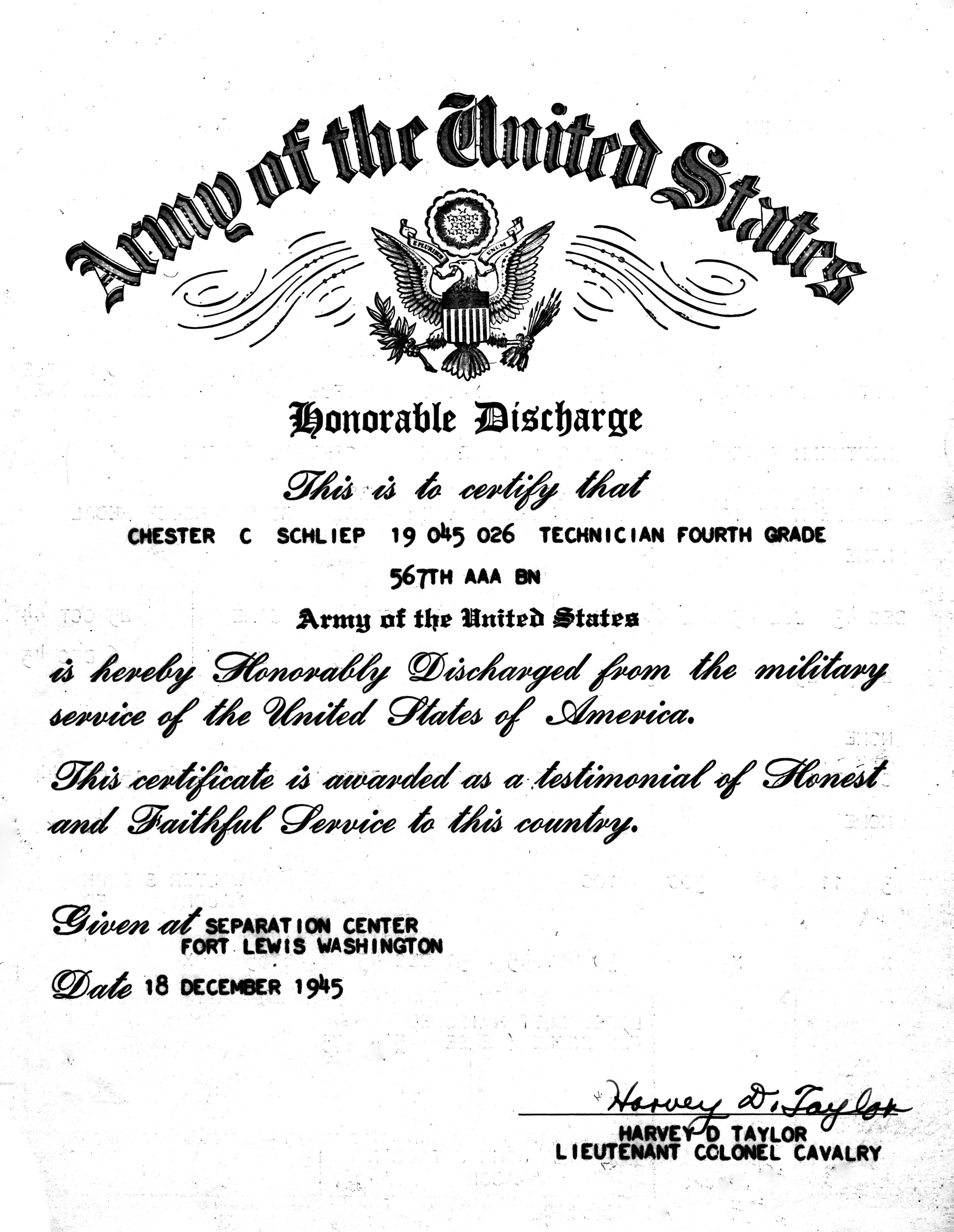 Honorable Discharge